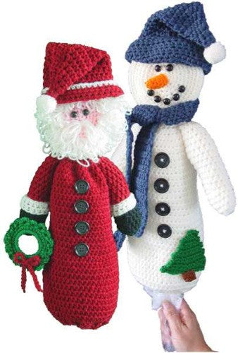 Santa and Snowman Bag Keeper Crochet Pattern - Maggie's Crochet