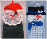 Santa and Snowman Towel Toppers Crochet Pattern - Maggie's Crochet