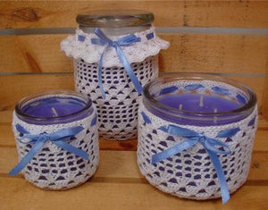 Thread Candle Holders Crochet Pattern - Maggie's Crochet