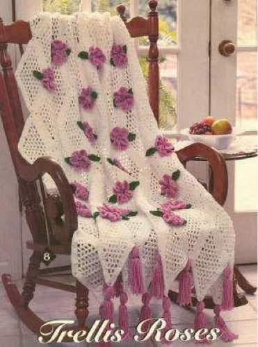 Trellis Rose Afghan Crochet Pattern - Maggie's Crochet