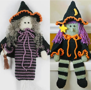 Witch Bag Holder and TP Topper Crochet Pattern - Maggie's Crochet