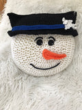 Crochet Pattern Beginner Project Easy Snowman Pillow - Maggie's Crochet