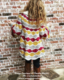 Vintage Shell Stitch Sweater Jacket Crochet Pattern