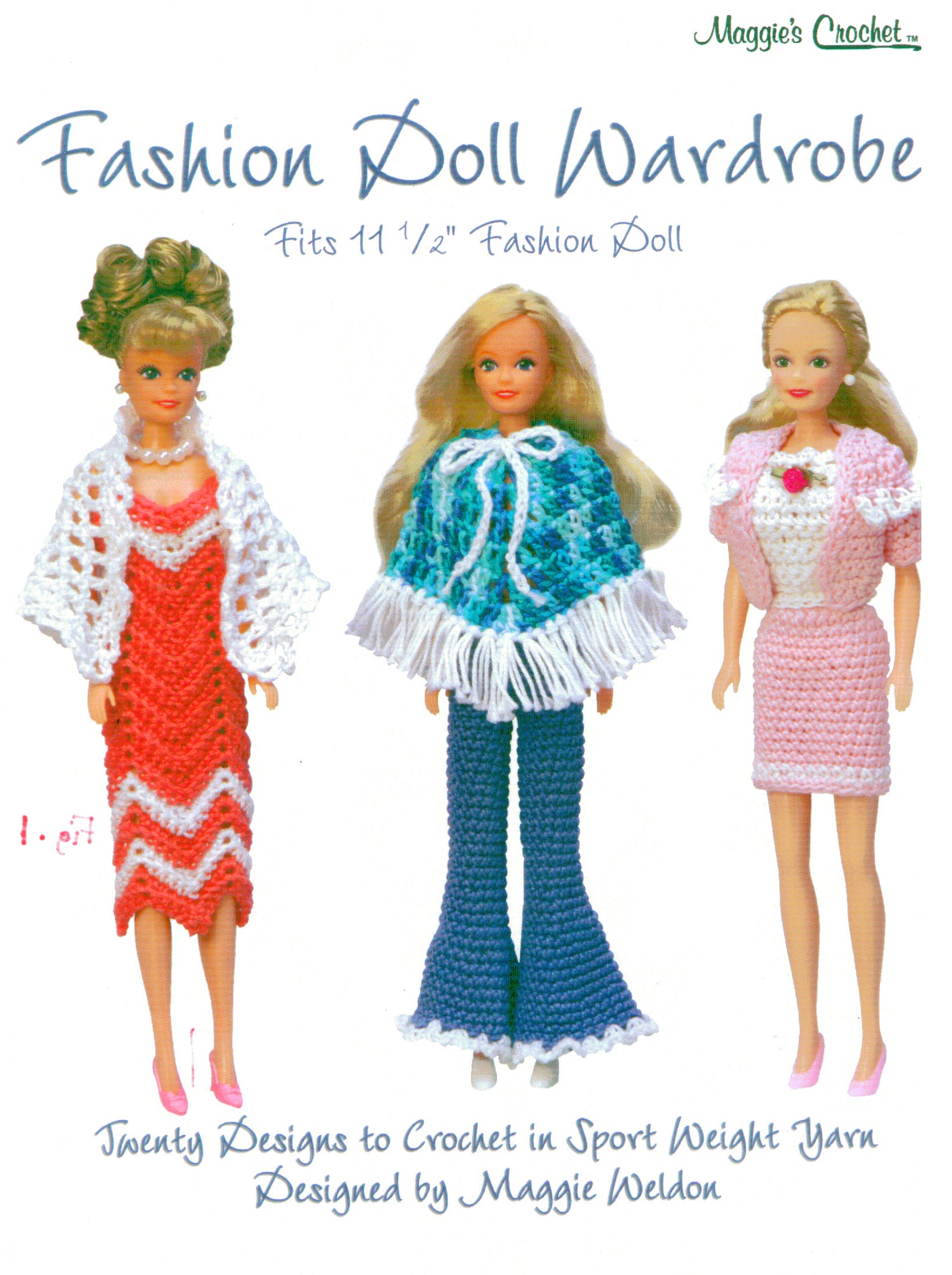 Fashion Doll Wardrobe Crochet Pattern Leaflet Maggie s Crochet