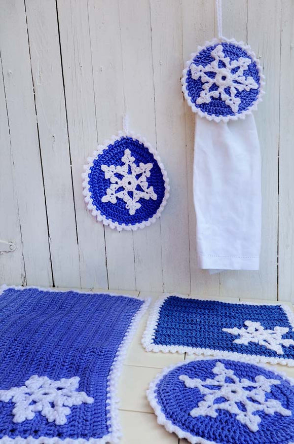 Snowflake Kitchen Set Pattern - Maggie's Crochet