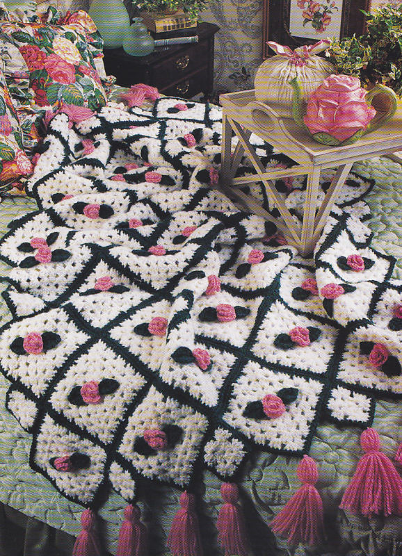Rosebud Granny in a Jiffy Afghan Crochet Pattern - Maggie's Crochet