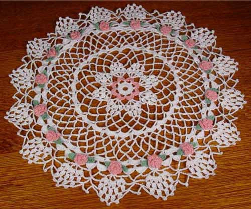 Rosebud Star Doily Pattern - Maggie's Crochet