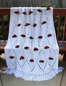 Filet Rose Afghan Crochet Pattern - Maggie's Crochet