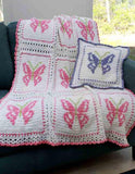 Butterfly Afghan and Pillow Set Crochet Pattern - Maggie's Crochet