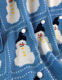 Snowman Afghan and Pillow Crochet Pattern - Maggie's Crochet