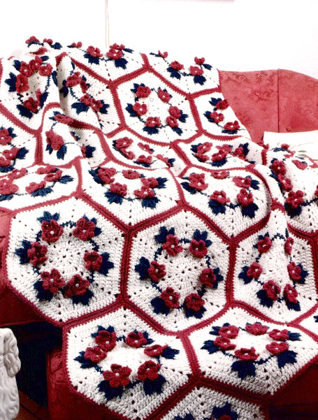 Petals & Pearls  Afghan Crochet Pattern - Maggie's Crochet
