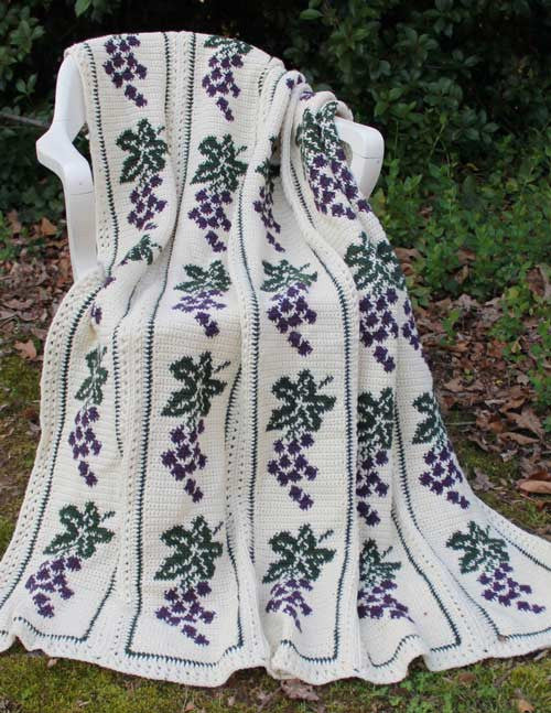 Vintage Grapes Afghan Crochet Pattern - Maggie's Crochet