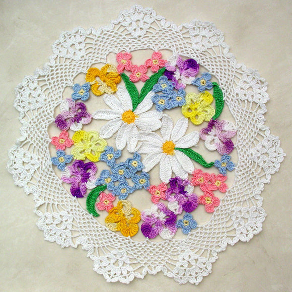 Flower Bouquet Doily Crochet Pattern– Maggie's Crochet