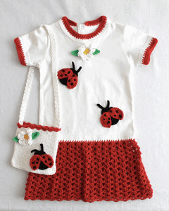 Ladybug T-Shirt Dress and Purse Crochet Pattern - Maggie's Crochet