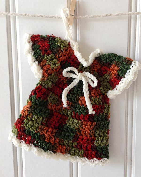 crochet dress potholder pattern Dress Potholder Free Crochet Patterns + Video