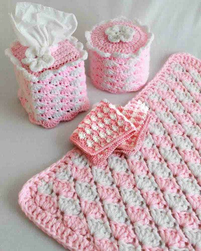 Quick and Easy Shell Bath Set Crochet Pattern - Maggie's Crochet