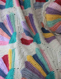 Scrap Fan Afghan and Pillow Crochet Pattern - Maggie's Crochet