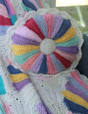 Scrap Fan Afghan and Pillow Crochet Pattern - Maggie's Crochet