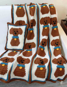 Puppy Love Afghan and Pillow Crochet Pattern - Maggie's Crochet