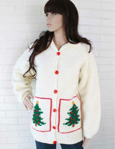Christmas Tree Sweater Jacket Crochet Pattern - Maggie's Crochet
