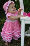 Savannah Ruffled Baby Set Crochet Pattern - Maggie's Crochet