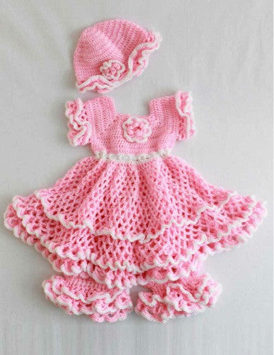 Savannah Ruffled Baby Set Crochet Pattern – Maggie's Crochet