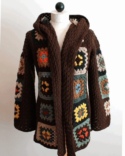 Scrap Granny Hooded Jacket Crochet Pattern - Maggie's Crochet