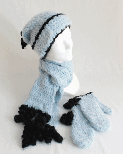 Bliss Hat, Scarf, and Mitten Set - Maggie's Crochet