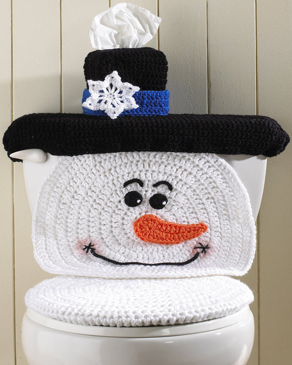 Snowman Toilet Cover Crochet Pattern - Maggie's Crochet
