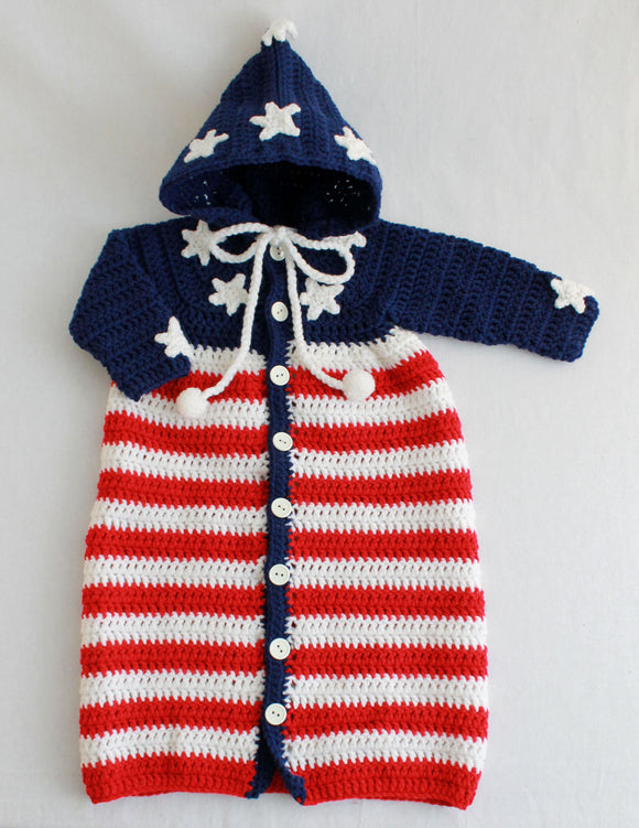 Patriotic Baby Bunting Crochet Pattern - Maggie's Crochet