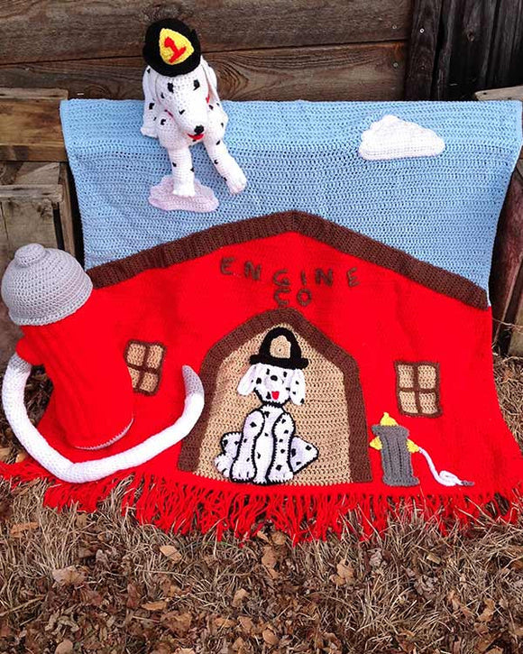 Fire House Afghan and Toy Crochet Pattern - Maggie's Crochet