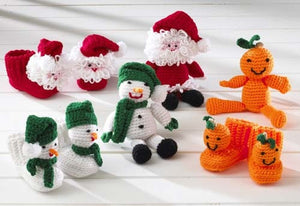 Holiday Bootie Buddies Set 1 Crochet Pattern - Maggie's Crochet
