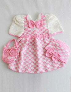 Madeline Pink Check Outfit Crochet Pattern - Maggie's Crochet