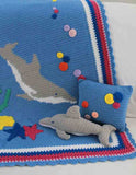 Dolphin Afghan Pillow & Toy Crochet Pattern - Maggie's Crochet