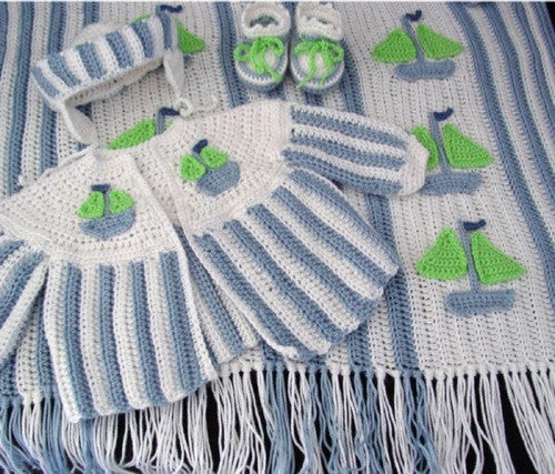 Sailor Layette Crochet Pattern - Maggie's Crochet