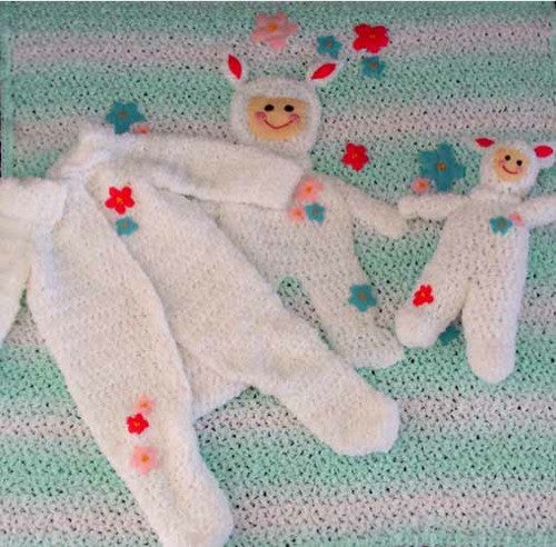 Bunny Afghan Set Crochet Pattern - Maggie's Crochet