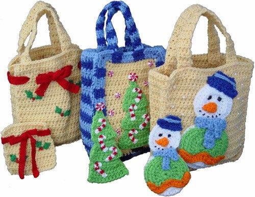 Christmas Gift Bags Set 1 Crochet Pattern - Maggie's Crochet
