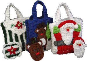 Christmas Gift Bags With Money Holders  Set 2 Crochet Pattern - Maggie's Crochet