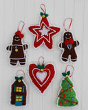 Gingerbread Christmas Tree Ornaments Crochet Pattern - Maggie's Crochet