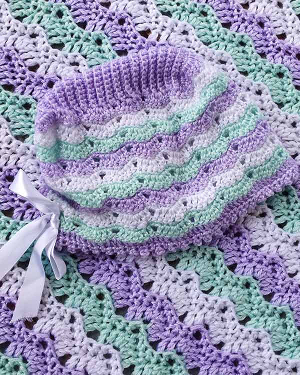 Dainty Ripple Layette Crochet Pattern - Maggie's Crochet