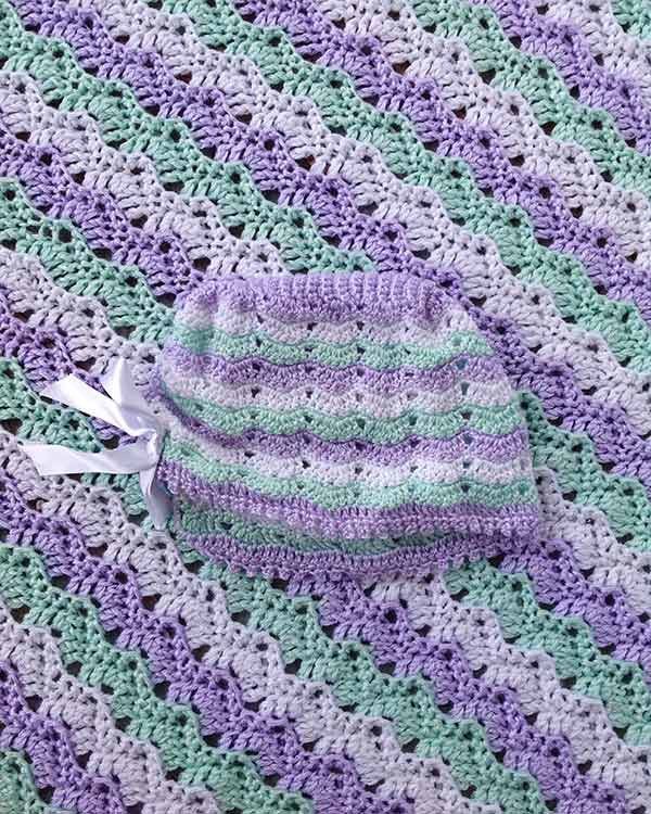 Dainty Ripple Layette Crochet Pattern - Maggie's Crochet