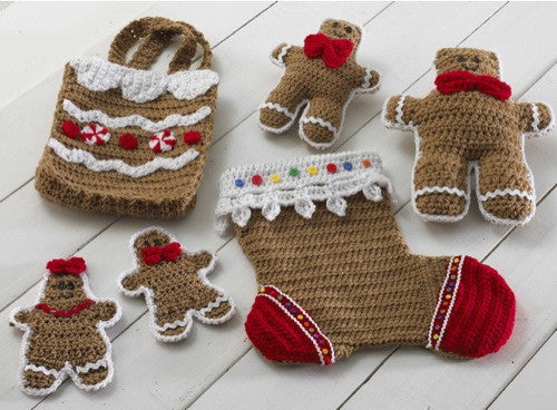 Gingerbread Stocking & Gift Set Crochet Pattern - Maggie's Crochet
