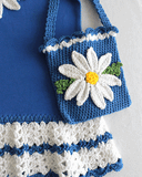 Daisy T-Shirt Dress With Hat and Purse Crochet Pattern - Maggie's Crochet