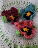 Pansy Afghan and Pillow Set Crochet Pattern - Maggie's Crochet