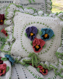 Pansy Afghan and Pillow Set Crochet Pattern - Maggie's Crochet