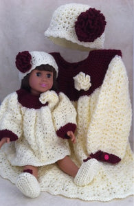 18" Paper Moon Dolly & Me Dress Set Crochet Pattern - Maggie's Crochet