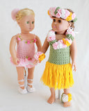 18" Doll Ballerina & Hula Dancer Crochet Patterns - Maggie's Crochet