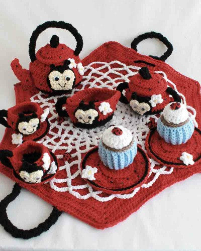 Ladybug Tea Set Crochet Pattern – Maggie's Crochet