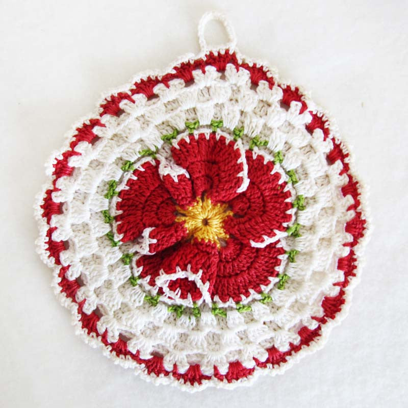 Vintage Floral Potholders Crochet Patterns - Maggie's Crochet
