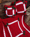 Holly & Berries Afghan & Pillow Crochet Pattern - Maggie's Crochet